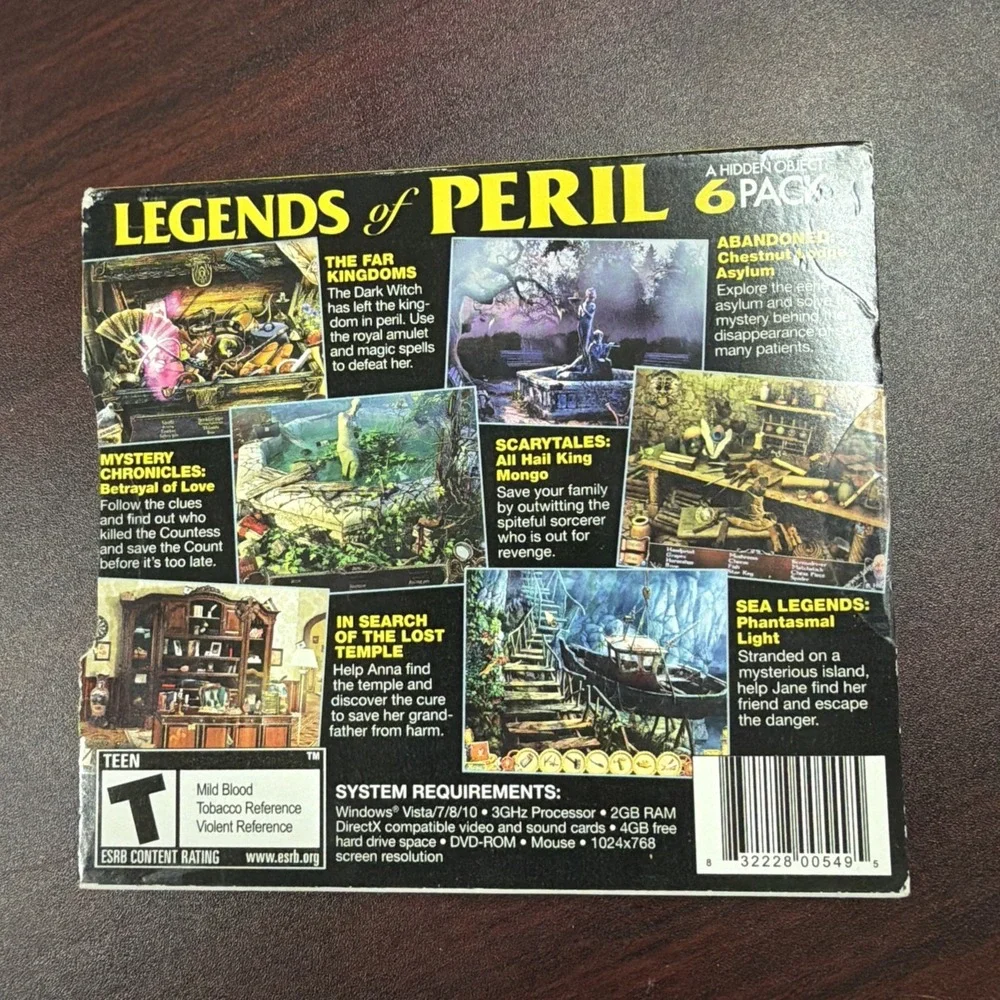Legends of Cursed Souls Beyond Pursuit Peril 36-Pack Hidden Objects PC DVD ROM